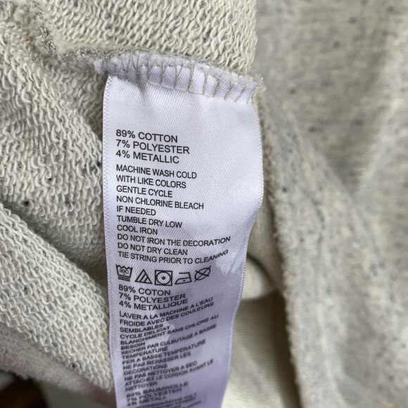 Tommy Bahama Sparkling Sands Lace Up Sweatshirt Gray Tunic XS - Picture 4 of 5